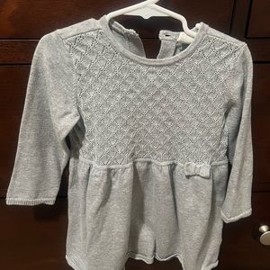H&M knit dress cotton 12-18 months gently used gray